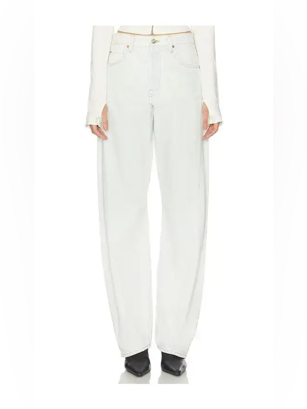 GRLFRND 
Noa Engineer Jeans In Light Wash - White Cloud